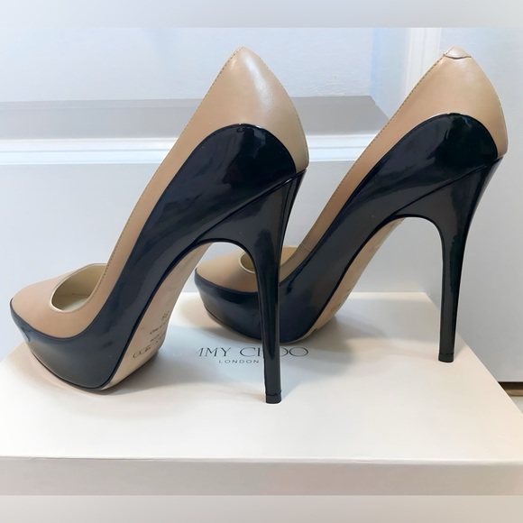Jimmy Choo Stilettos Nude/Black Size 38 - Picture 2 of 8